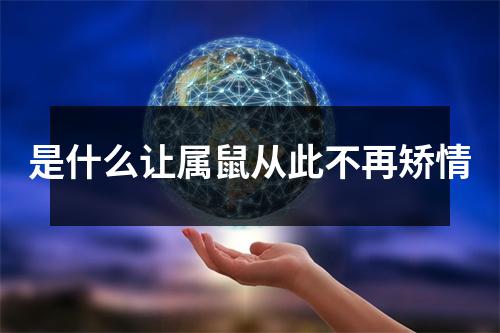 是什么让属鼠从此不再矫情