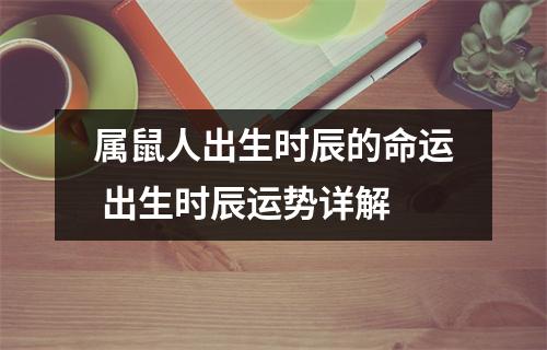 属鼠人出生时辰的命运出生时辰运势详解