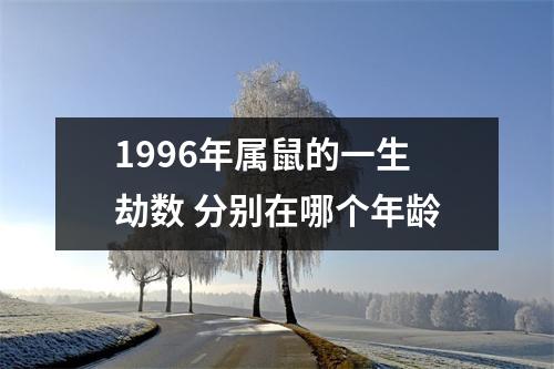 <h3>1996年属鼠的一生劫数分别在哪个年龄