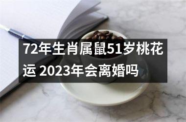 72年生肖属鼠51岁桃花运 2025年会离婚吗