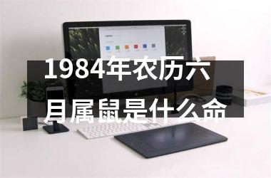 <h3>1984年农历六月属鼠是什么命