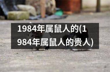 1984年属鼠人的(1984年属鼠人的贵人)