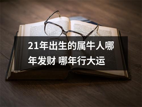 21年出生的属牛人哪年发财哪年行大运