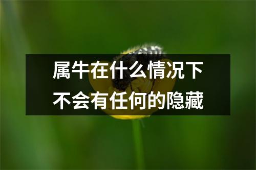 <h3>属牛在什么情况下不会有任何的隐藏