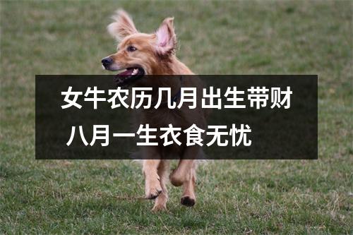 女牛农历几月出生带财八月一生衣食无忧