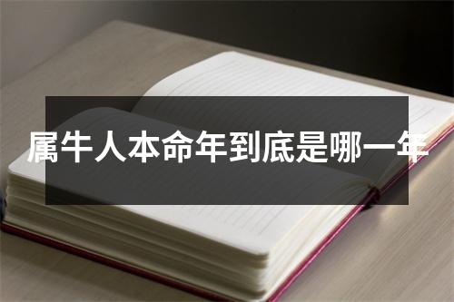 属牛人本命年到底是哪一年