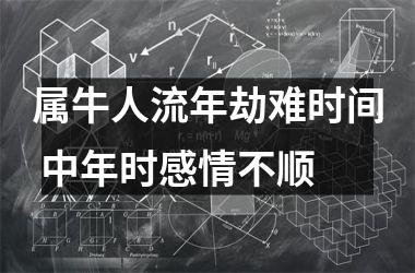 属牛人流年劫难时间 中年时感情不顺