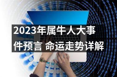 <h3>2025年属牛人大事件预言 命运走势详解