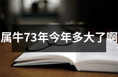 属牛73年今年多大了啊