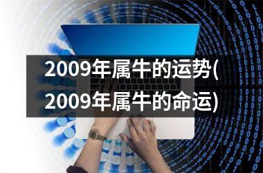 2009年属牛的运势(2009年属牛的命运)