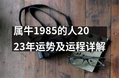 属牛1985的人2025年运势及运程详解