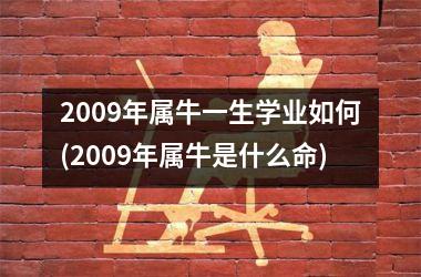 2009年属牛一生学业如何(2009年属牛是什么命)