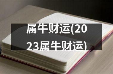 <h3>属牛财运(2025属牛财运)