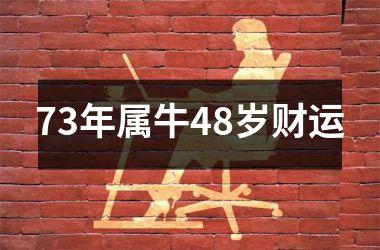 73年属牛48岁财运