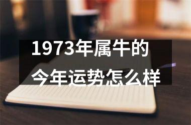 1973年属牛的今年运势怎么样