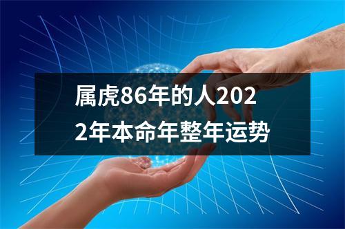 属虎86年的人2025年本命年整年运势