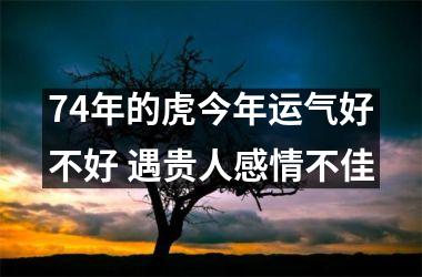 74年的虎今年运气好不好 遇贵人感情不佳