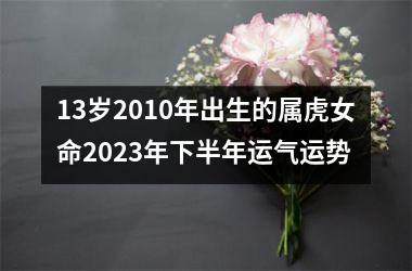 13岁2010年出生的属虎女命2025年下半年运气运势