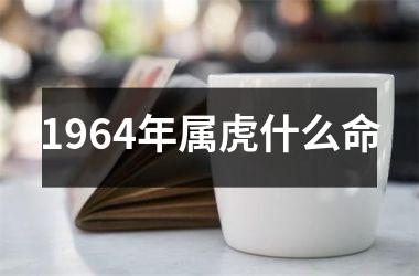 1964年属虎什么命