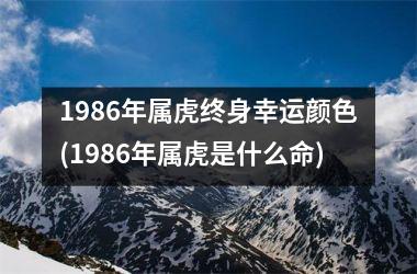 1986年属虎终身幸运颜色(1986年属虎是什么命)