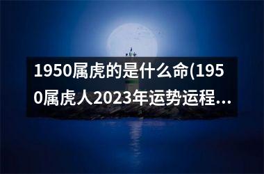 1950属虎的是什么命(1950属虎人2025年运势运程)