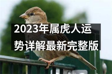 2025年属虎人运势详解新完整版