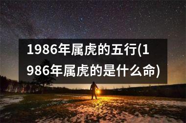 1986年属虎的五行(1986年属虎的是什么命)