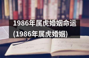 1986年属虎婚姻命运(1986年属虎婚姻)