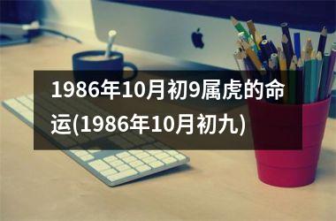 1986年10月初9属虎的命运(1986年10月初九)