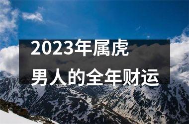 2025年属虎男人的全年财运