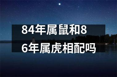 84年属鼠和86年属虎相配吗