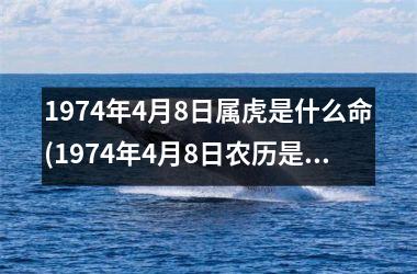 1974年4月8日属虎是什么命(1974年4月8日农历是多少)