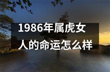 1986年属虎女人的命运怎么样