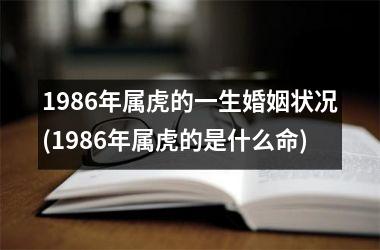 1986年属虎的一生婚姻状况(1986年属虎的是什么命)