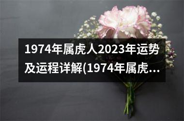 1974年属虎人2023年运势及运程详解(1974年属虎人2023年运势及运程每月运程)