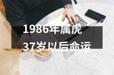 <h3>1986年属虎37岁以后命运