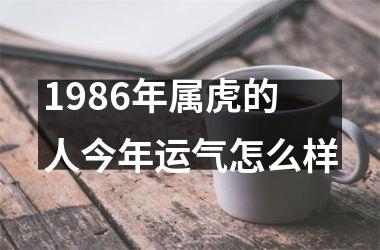 1986年属虎的人今年运气怎么样