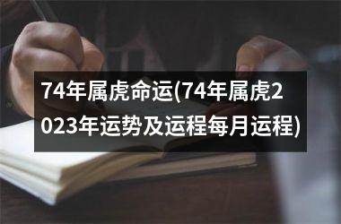 74年属虎命运(74年属虎2025年运势及运程每月运程)