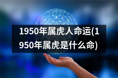 1950年属虎人命运(1950年属虎是什么命)