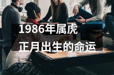 <h3>1986年属虎正月出生的命运