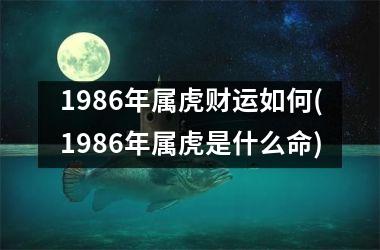 <h3>1986年属虎财运如何(1986年属虎是什么命)