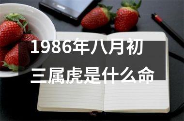 1986年八月初三属虎是什么命