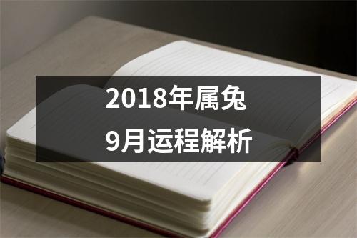 2018年属兔9月运程解析