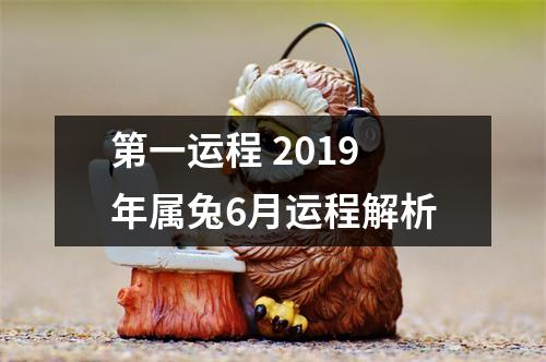 <h3>第一运程2019年属兔6月运程解析