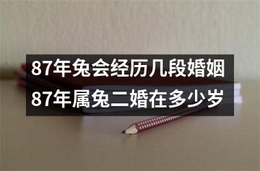 87年兔会经历几段婚姻 87年属兔二婚在多少岁