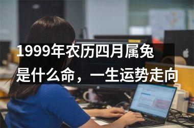 <h3>1999年农历四月属兔是什么命，一生运势走向