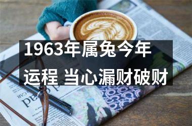 1963年属兔今年运程 当心漏财破财