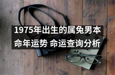 1975年出生的属兔男本命年运势 命运查询分析