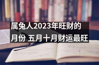 属兔人2025年旺财的月份 五月十月财运旺