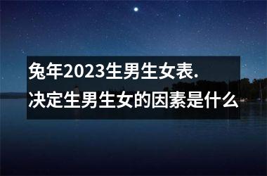 <h3>兔年2025生男生女表. 决定生男生女的因素是什么